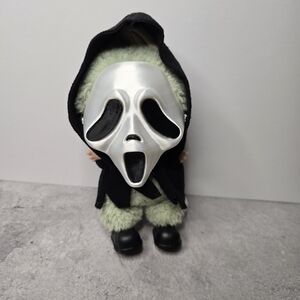 Labubu Costume with Silver Mask and Black Shoes